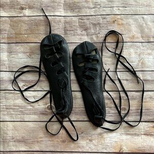 Kids' Black Lace-Up Boots